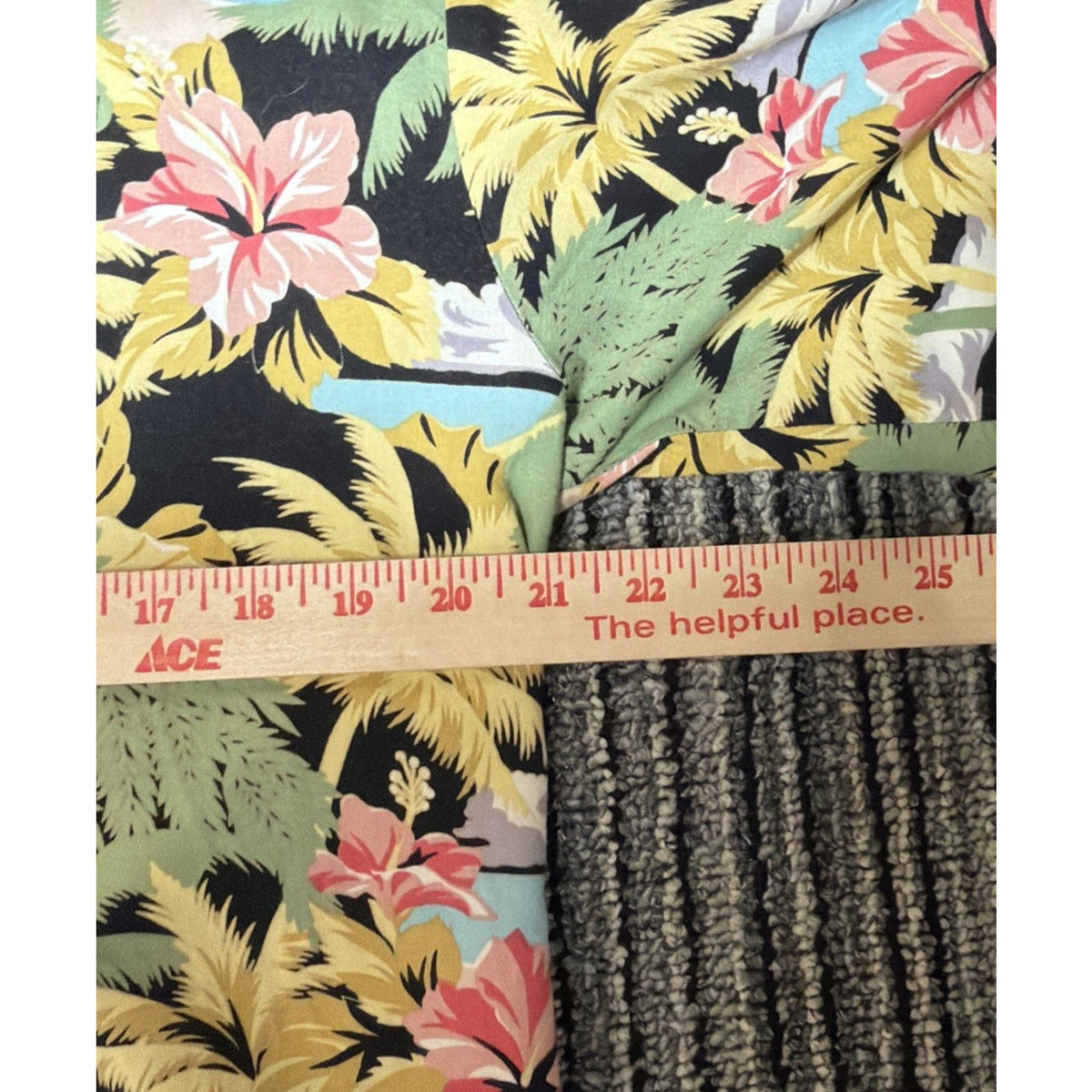 Cooke Street Polo Shirt Mens Medium Black Hawaiian Floral Cotton Knit Top