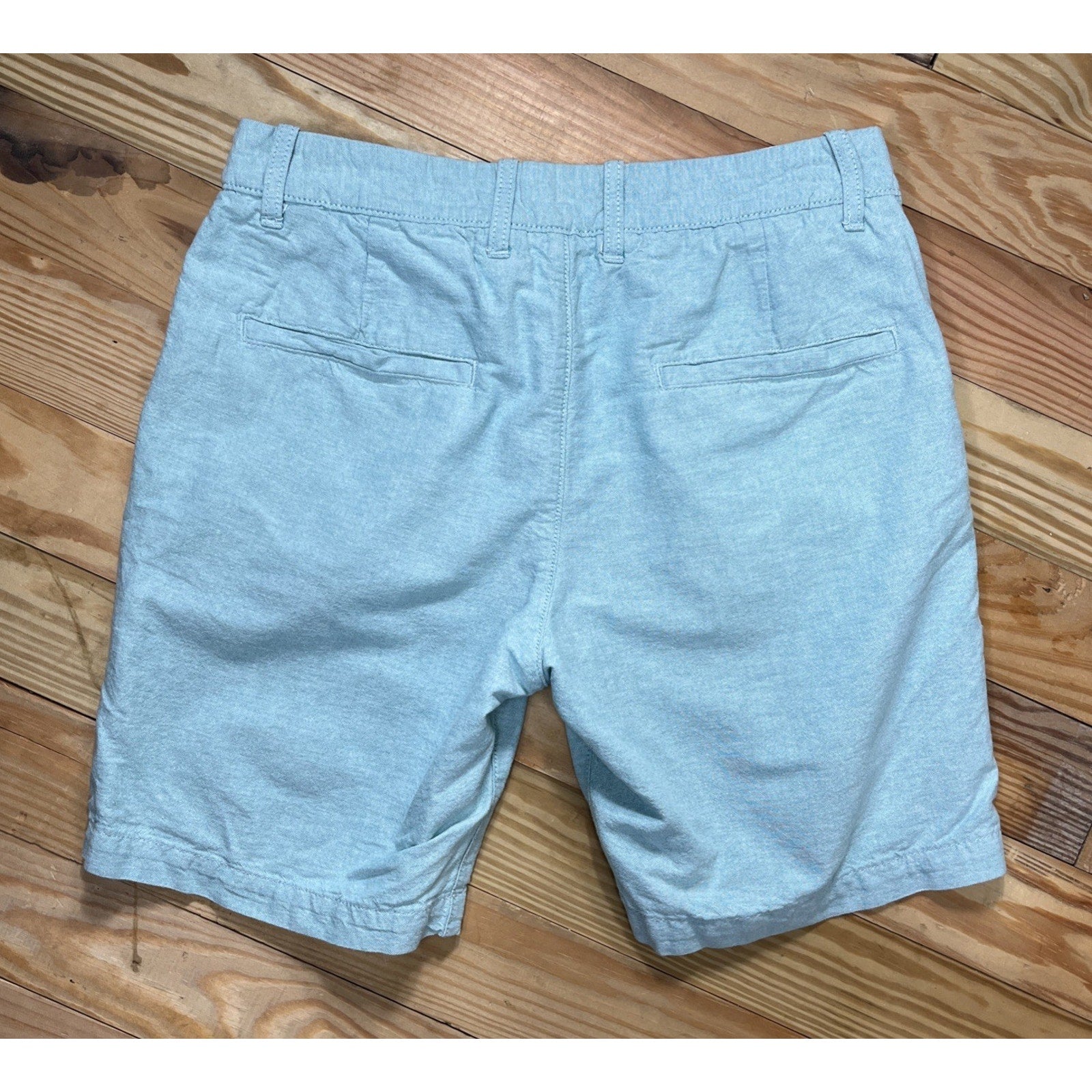 Men's H&M LOGG Blue Chino / Khaki Button Pocket Denim Cotton Shorts Size 29