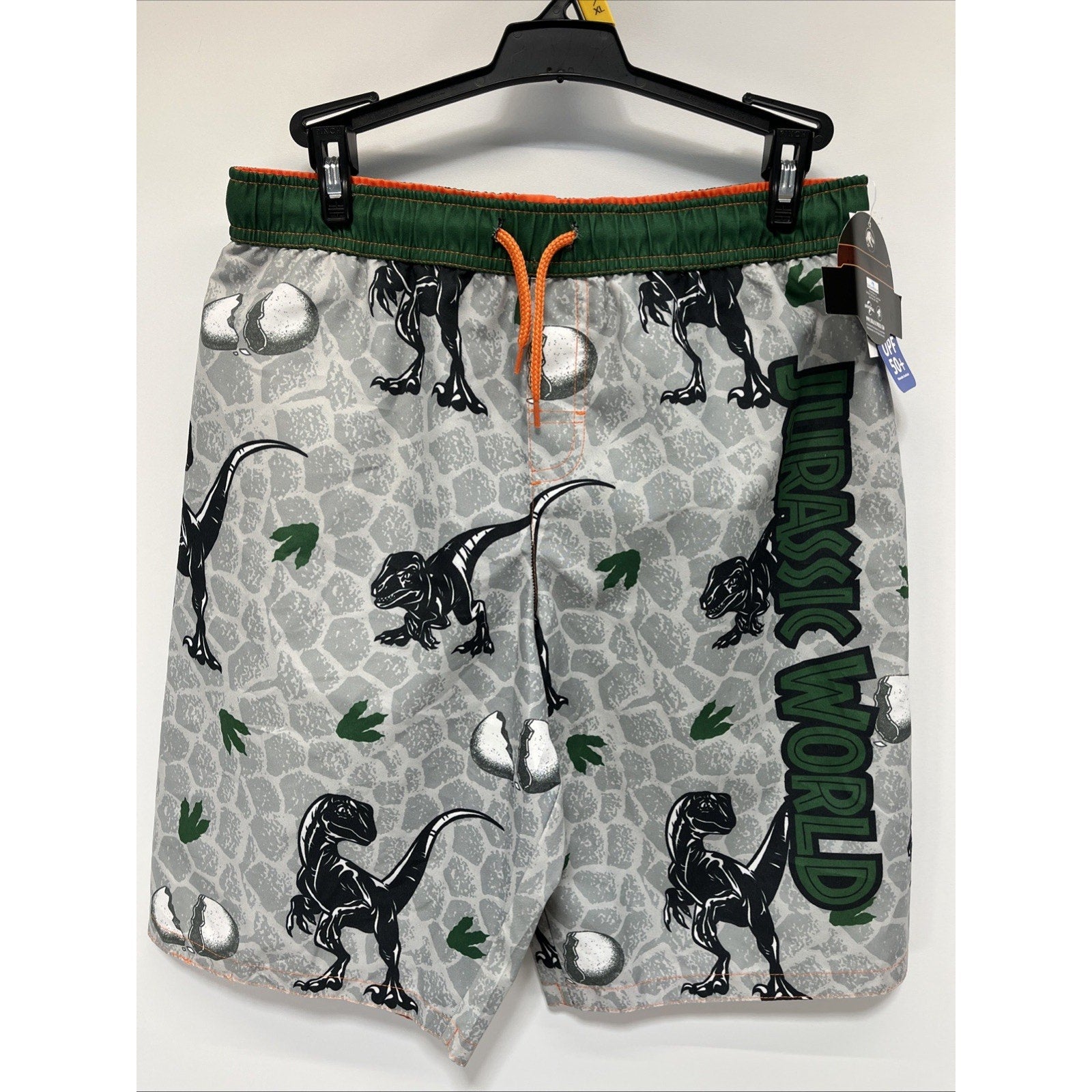 Jurassic World Swim Boys Trunks Gray Green Size XXL NWT UPf 50+