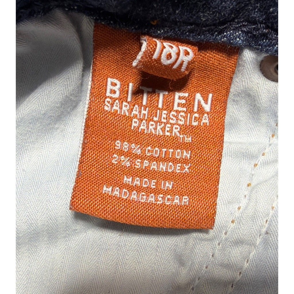 Bitten by Sarah Jessica Parker Sz 18R Premium Denim Bootcut Jeans Stretch 38x32