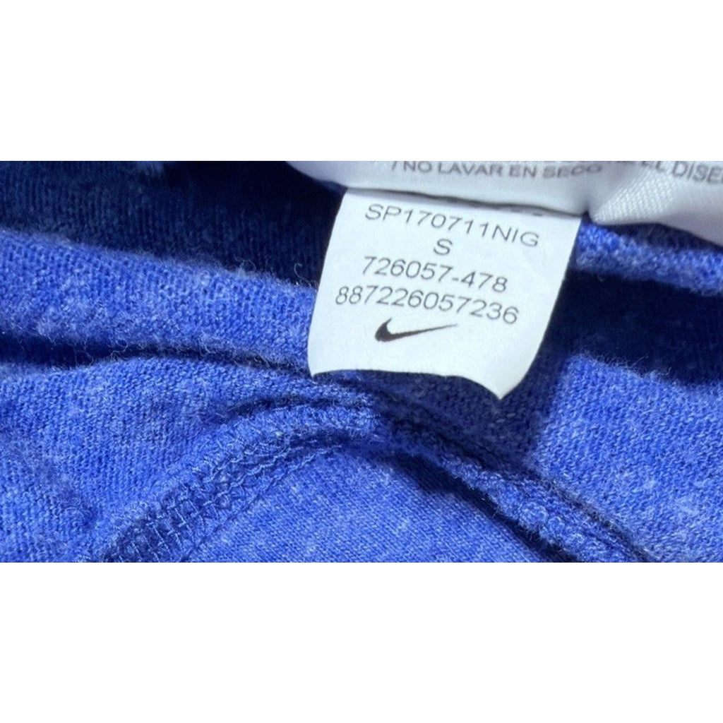 Vtg Red Tag Nike Women Sweatshirt Long Sleeve Full Zip S Blue Hood Drawstring