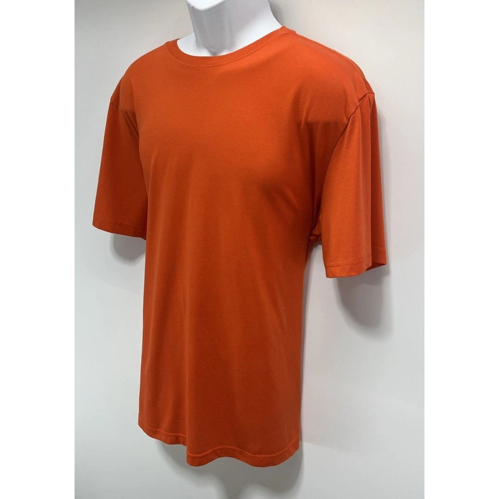NIKE Mens Orange DRI FIT Crew Neck Short Sleeve Tee Shirt XXL