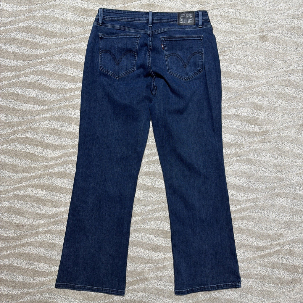 Levis 529 Women's Curvy Mid Rise Bootcut Jeans Size 32 Dark Wash Stretch 32x30