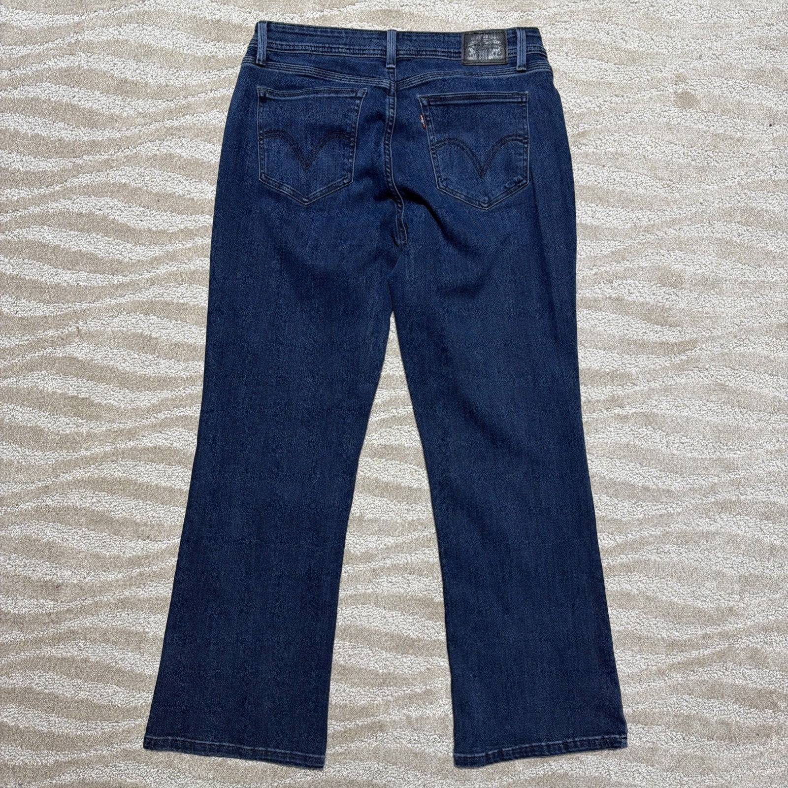 Levis 529 Women's Curvy Mid Rise Bootcut Jeans Size 32 Dark Wash Stretch 32x30