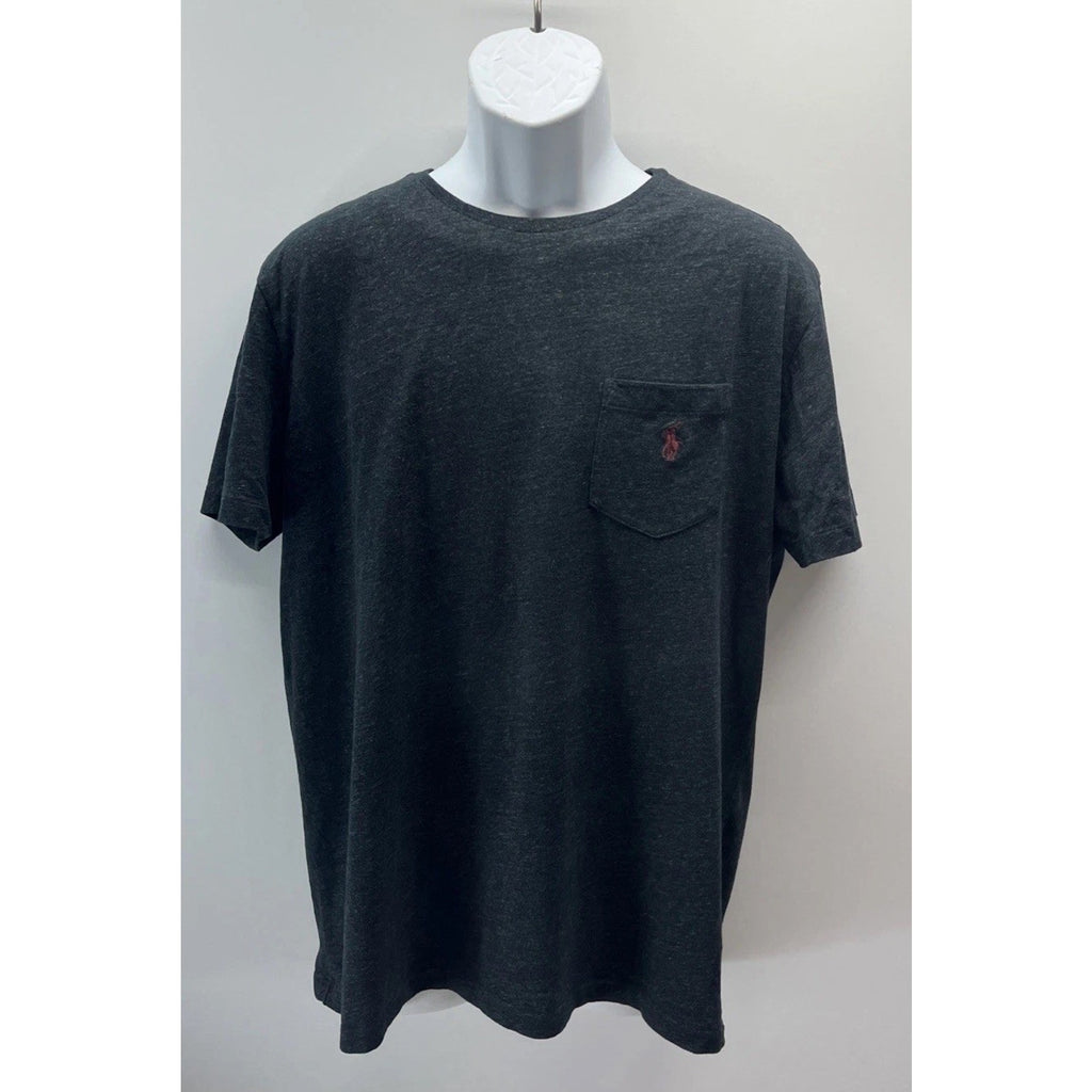 Polo Ralph Lauren T Shirt Men's L Heather Gray Pony Casual Short Sleeve Cotton