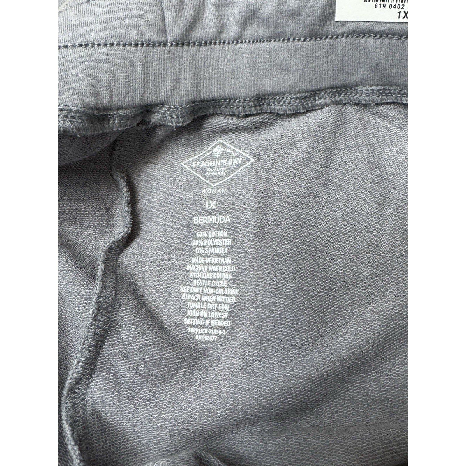 St. John's Bay Mid Rise Colonial Pewter Bermuda Shorts Women’s Size 1X NWT