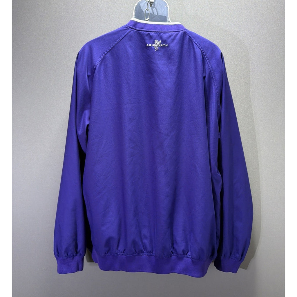 LSU Tigers Vintage Ashworth Pullover Pockets Adult XL Windbreaker Jacket Purple