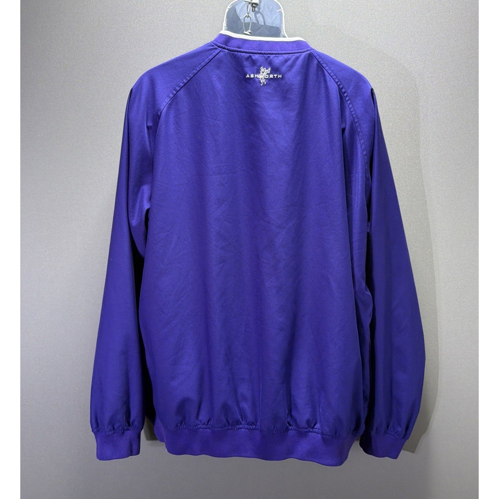 LSU Tigers Vintage Ashworth Pullover Pockets Adult XL Windbreaker Jacket Purple