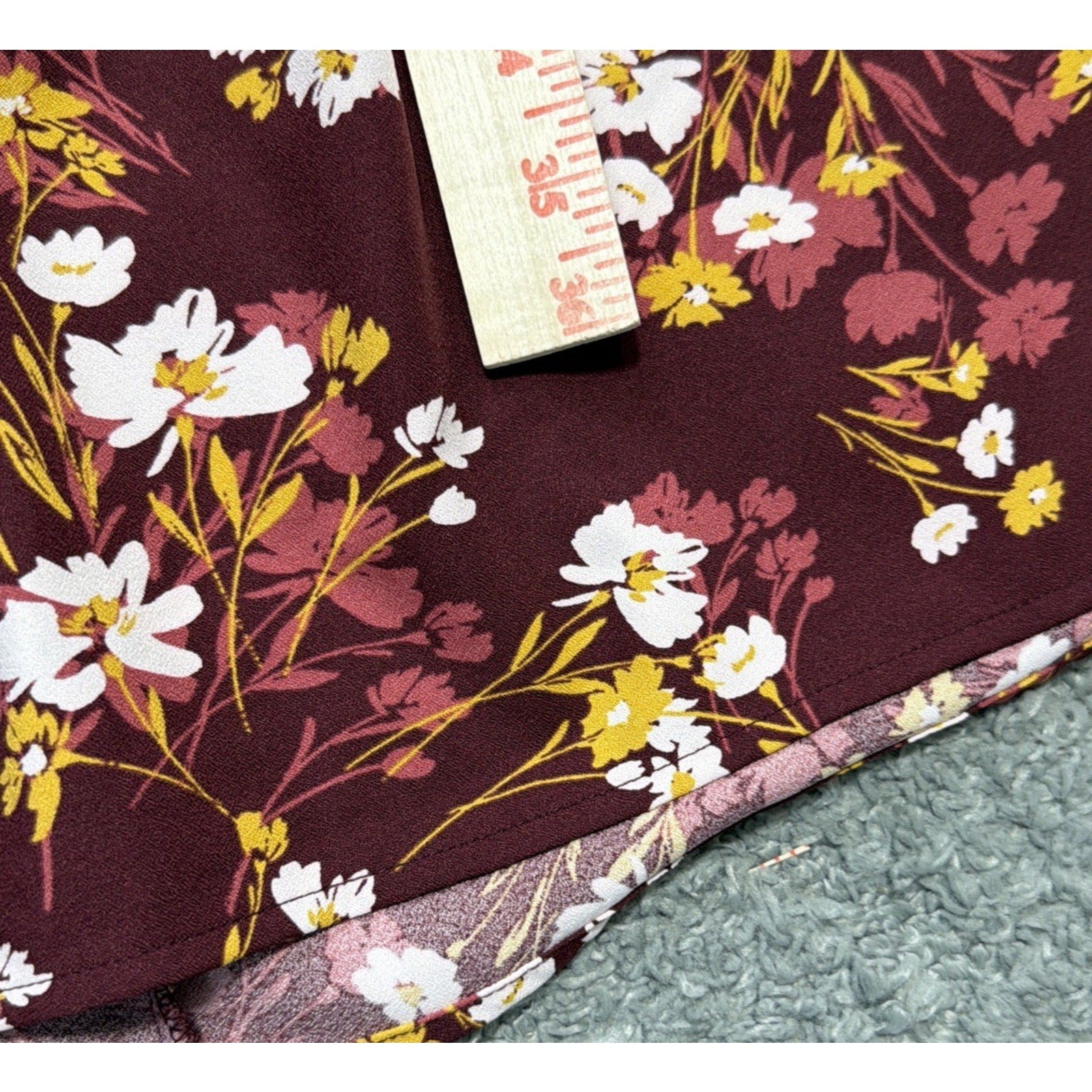 Women's Isabel Maternity Dress Short Sleeve M Burgundy Floral NWT