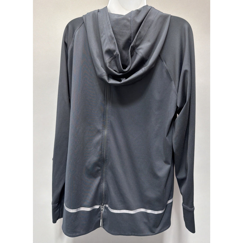 New Balance Hoodie Womens Back Full Zip Reflective Athletic Running Black XL