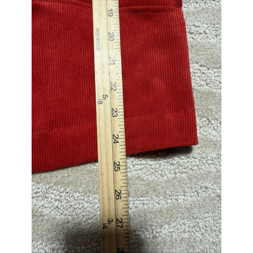 Womens Red Corduroy Button Jacket Blazer Size L by Requirements Career Casual
