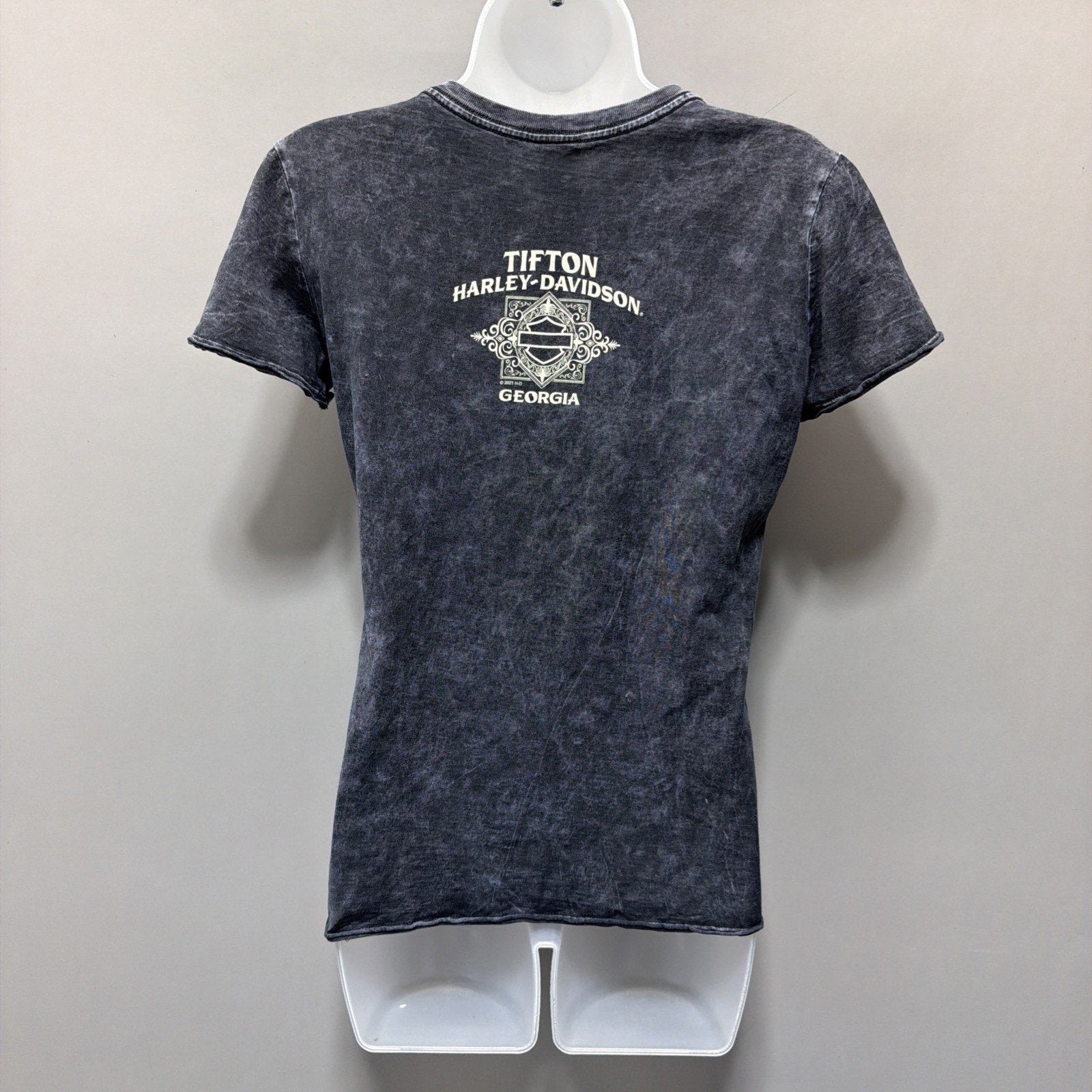Harley-Davidson Tifton Georgia Women's Echo Name Black Short Sleeve T-shirt Sz S