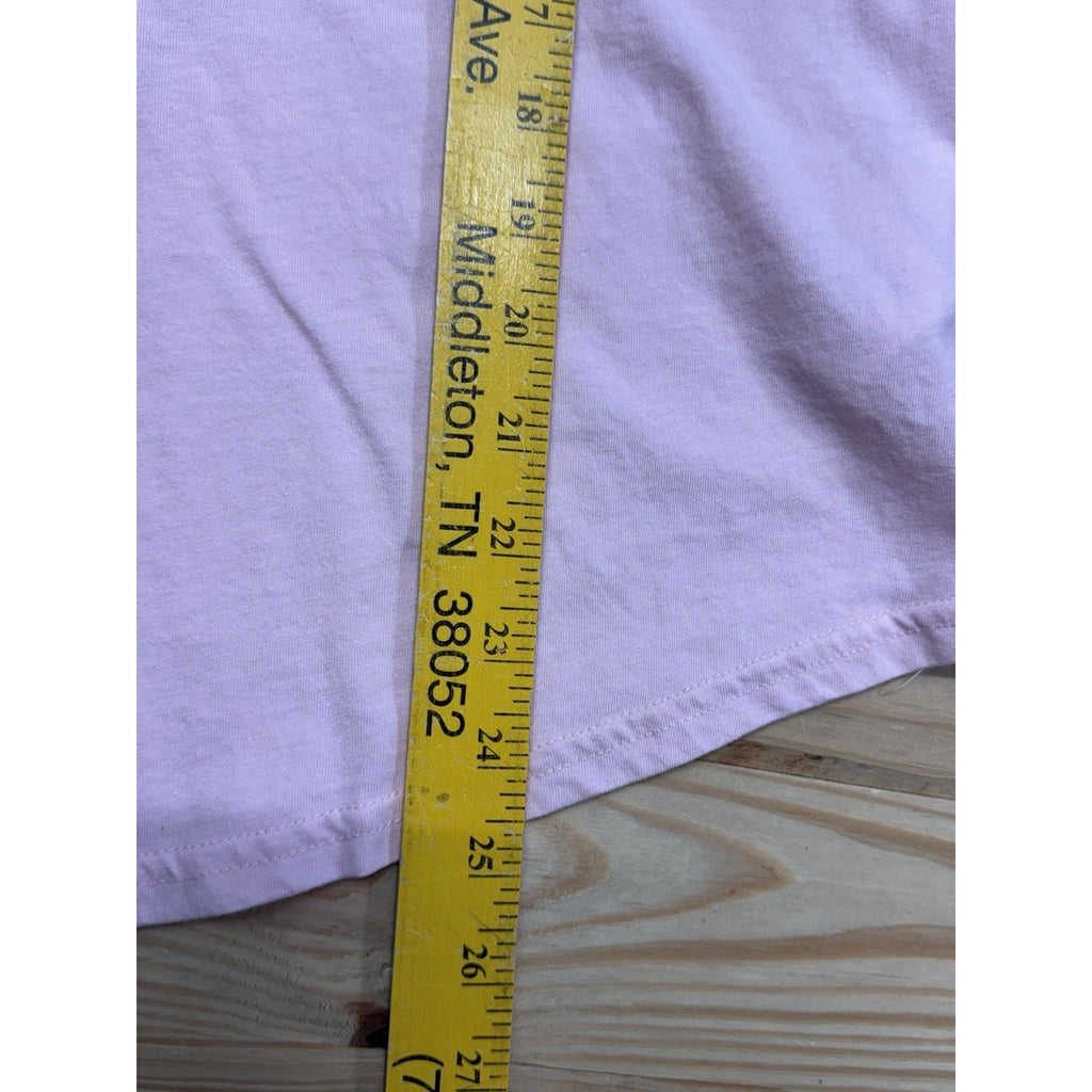 Michigan Wolverines Basic Hanes T-Shirt Womens Pink Large Cotton Blend