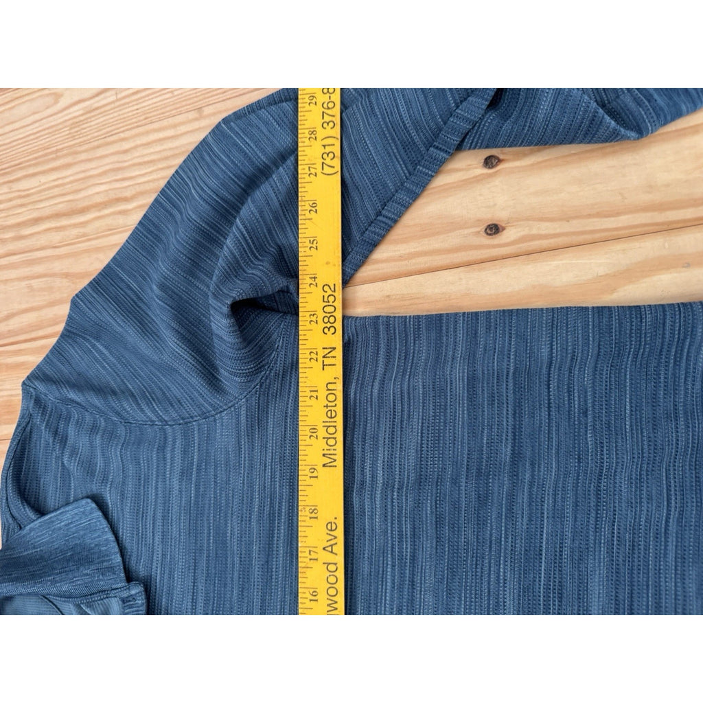 Saddlebred Comfort Performance Mens Polo Golf Shirt Long Sleeve Large Blue