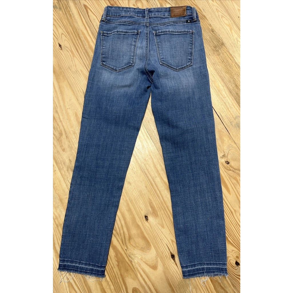Lucky Brand Hayden Mid Rise Skinny Crop 4 (27 X 26) Women's Denim Jeans Raw Hem