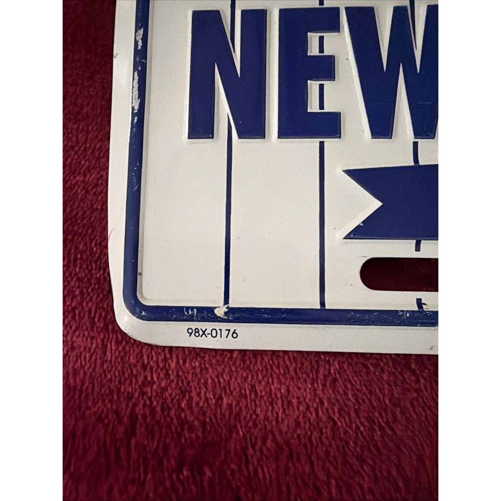 1998 WORLD SERIES CHAMPIONS YORK YANKEES STAMPED Metal License Plate AUTO TAG