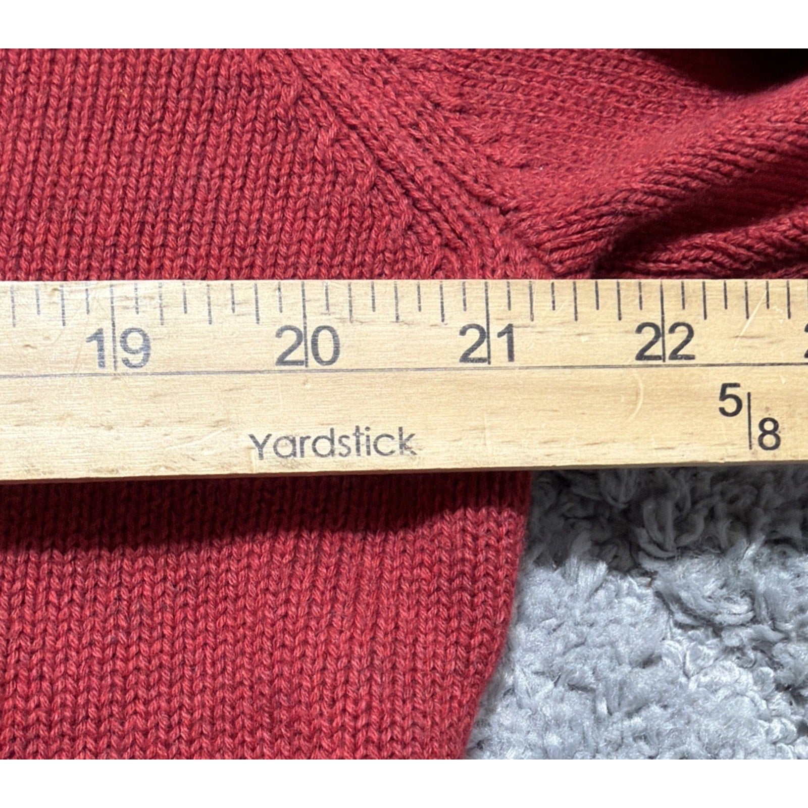 New St Johns Bay Men's Sweater M Rumba Red Crewneck Legacy Cotton Pullover