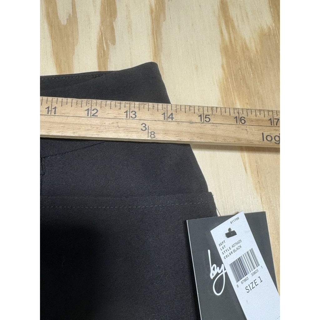 By & By Black Bootcut Dress Pants Womens Size 1 Stretch Office Work Career NWT