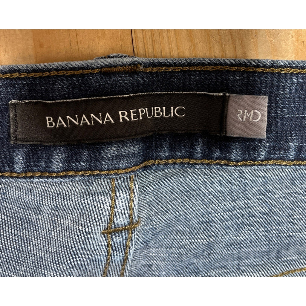 Banana Republic Slim Fit Jeans Men's 32x25 Hem Classic Blue Jeans Stretch