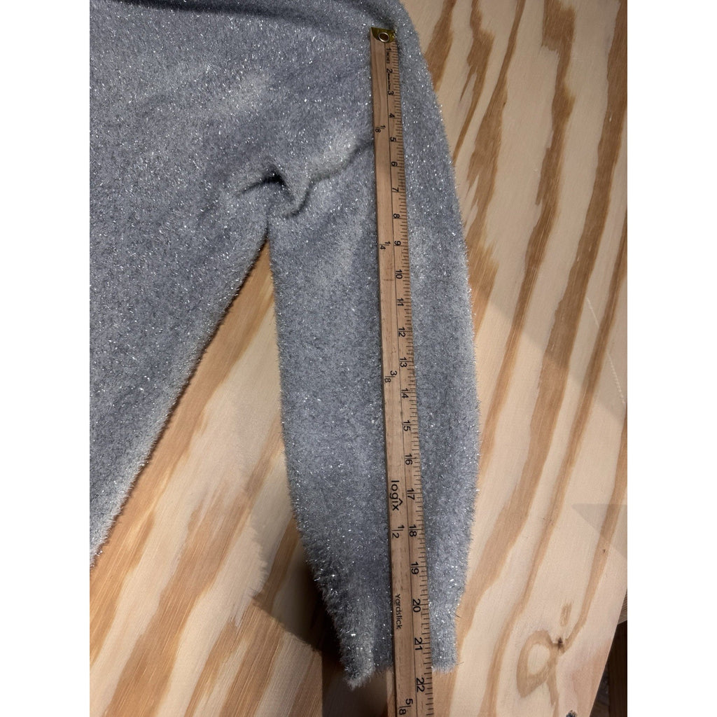 NWT Banana Republic Tinsel Sweater Dress Gray Metallic Long Sleeve Size S
