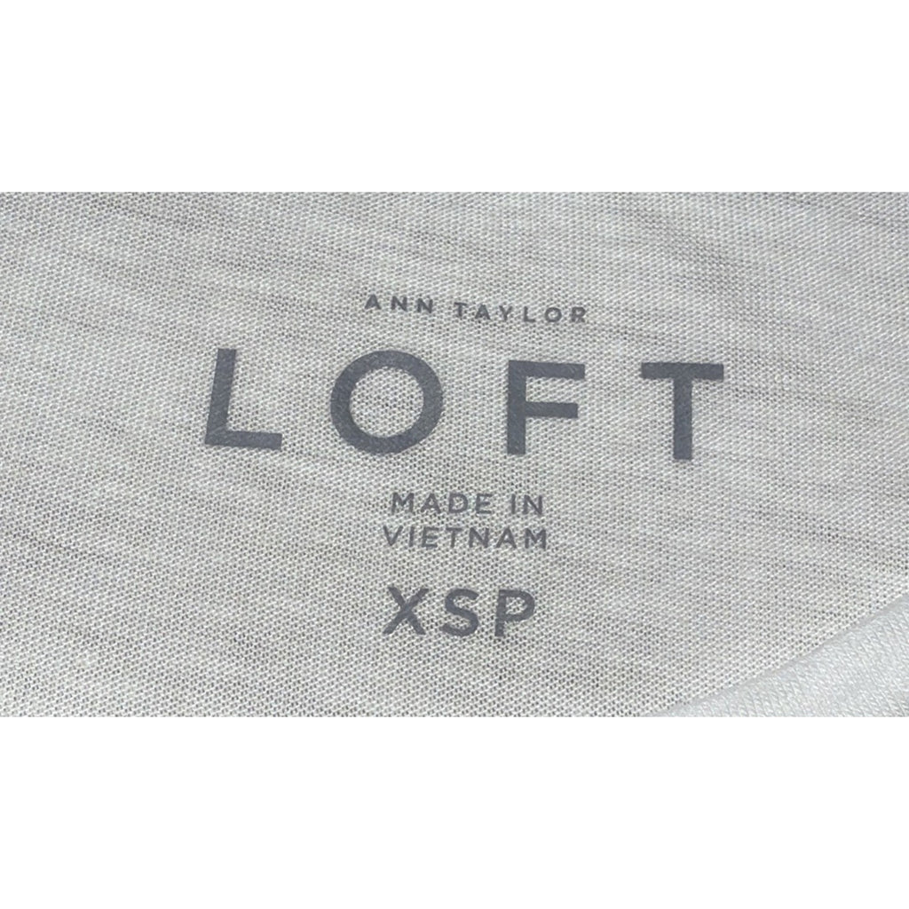 Ann Taylor Loft Blouse XS Petite Short Bell Sleeve White NWOT