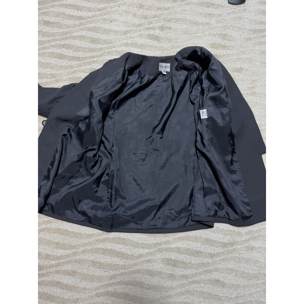 John Meyer of Norwich 24W Black Beaded Evening Jacket Plus Size Formal Party