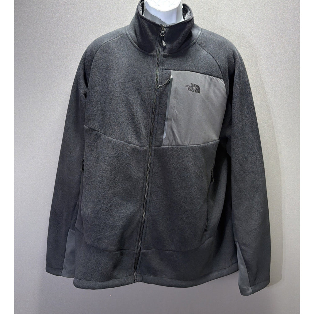 The North Face Chimborazo Full Zip Fleece Jacket Mens XL Gray Sherpa Lined