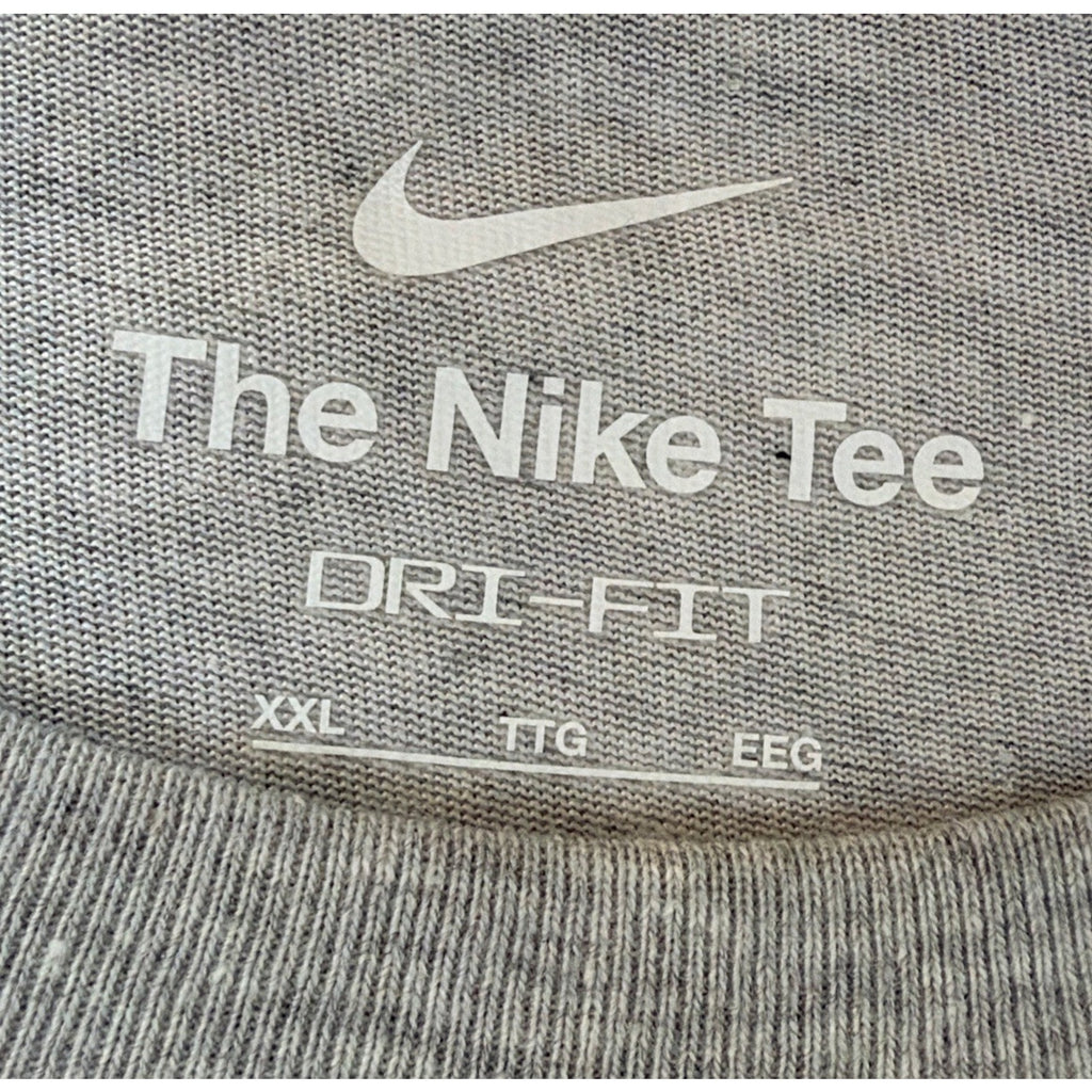 New Arkansas Razorbacks Nike Dri Fit Arch Cotton T Shirt Grey Size 2XL NWT NCAA