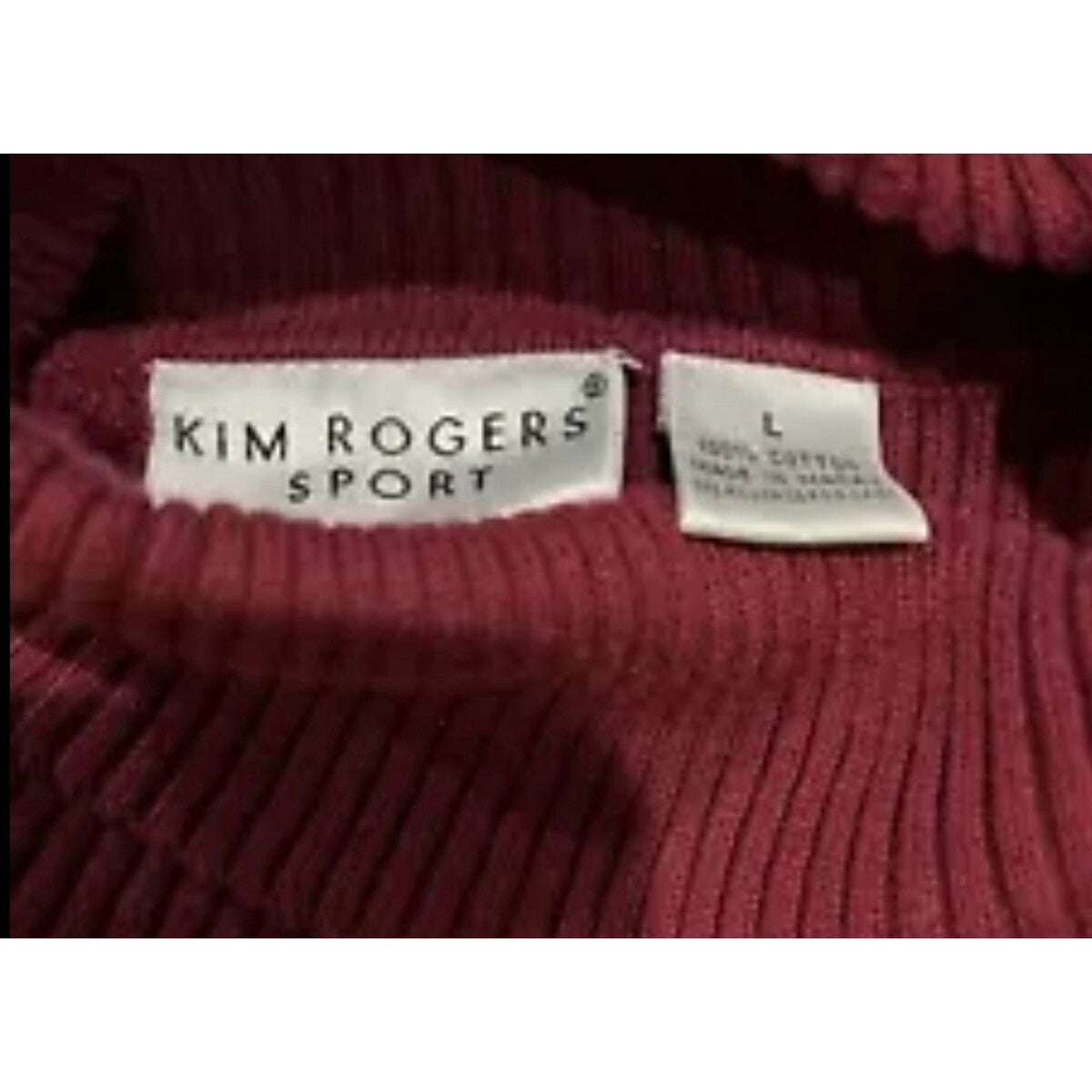 Kim Rogers Junior Turtleneck Long Sleeve Knitted Pullover Sweater Size M