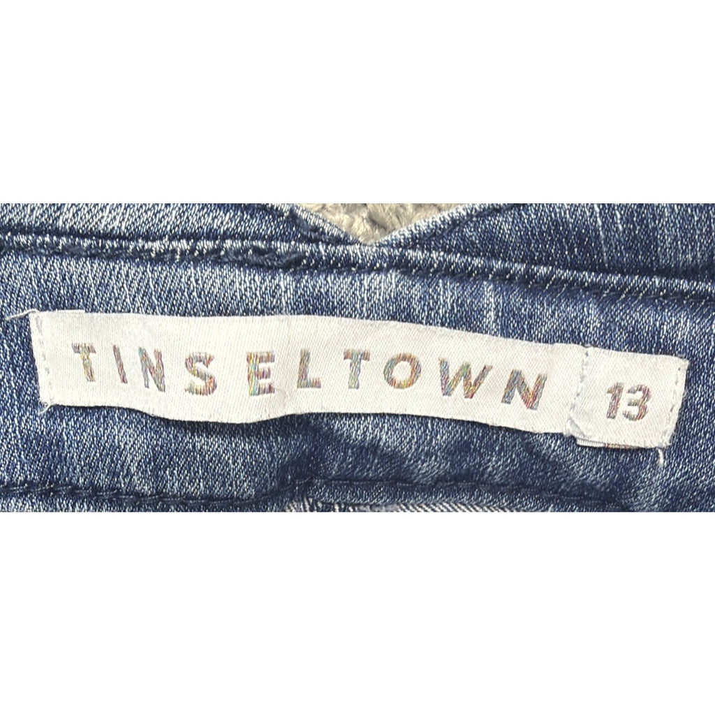 Tinseltown Women Jeans Size 13/32 Blue High-Rise Flare Summer Wash Stretch Denim