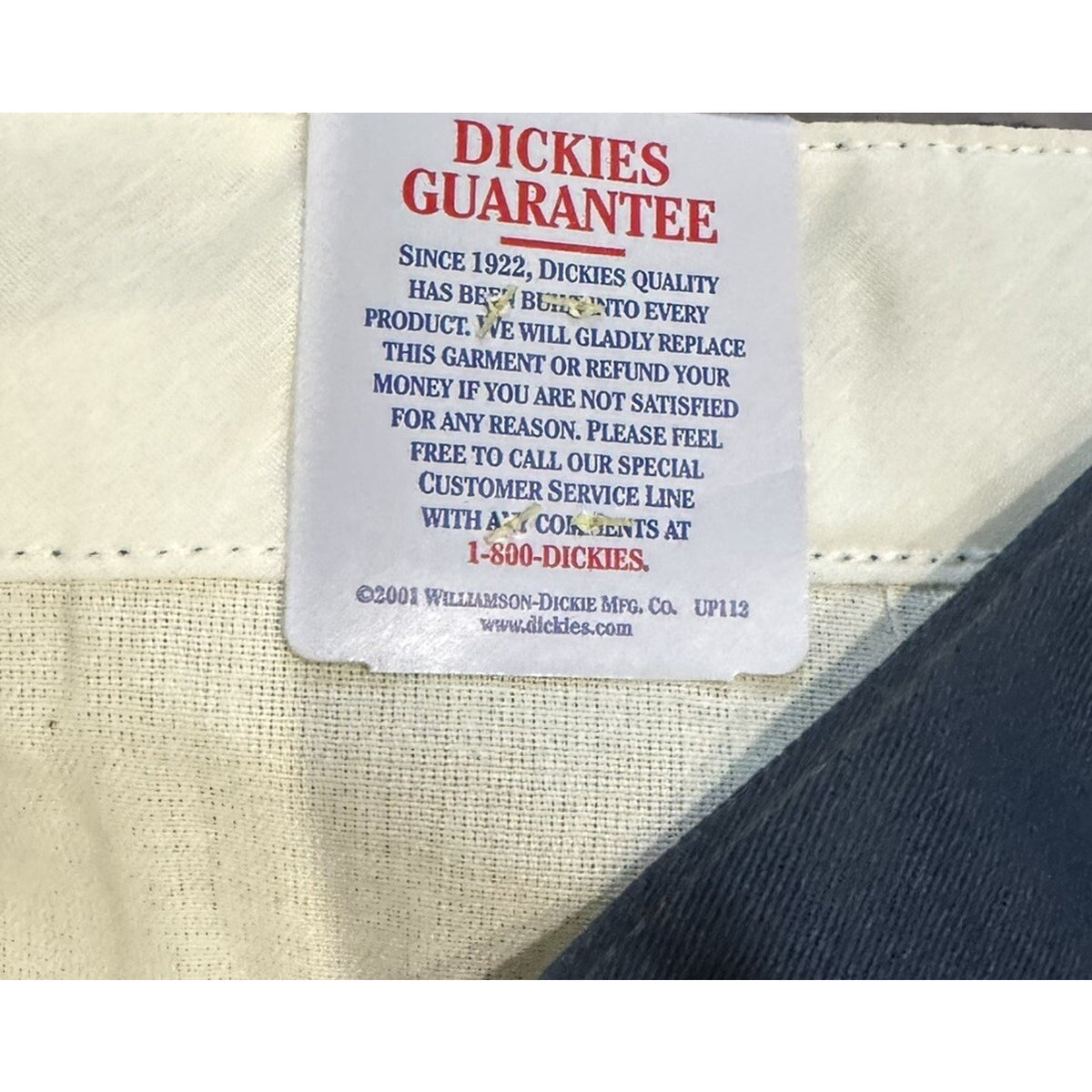 Dickies New Old Stock Navy Blue 874 Flat Front 44 X 29 Twill Pants Work Wear