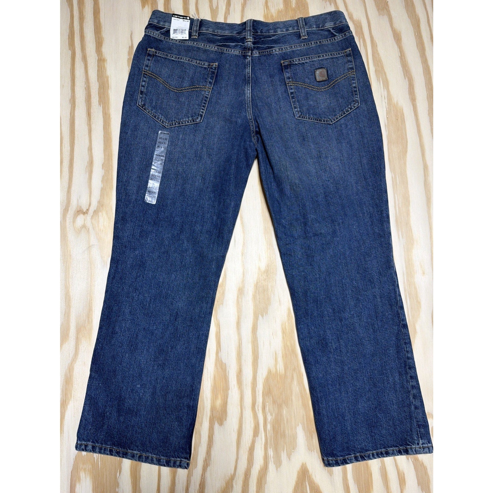 Vintage Carhartt Men's Relaxed Fit Denim Jeans Medium Wash 40x30 14806 Bd53 New