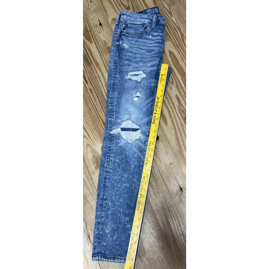 American Eagle Men's Jeans Next Level Airflex Skinny Distressed Light Wash 30x30