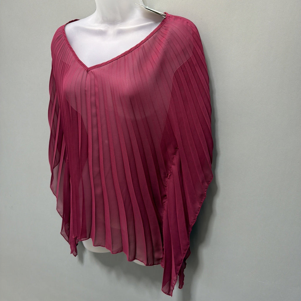 6 Degrees Women’s v-Neck LS Crimson Blouse Sz. Small NEW