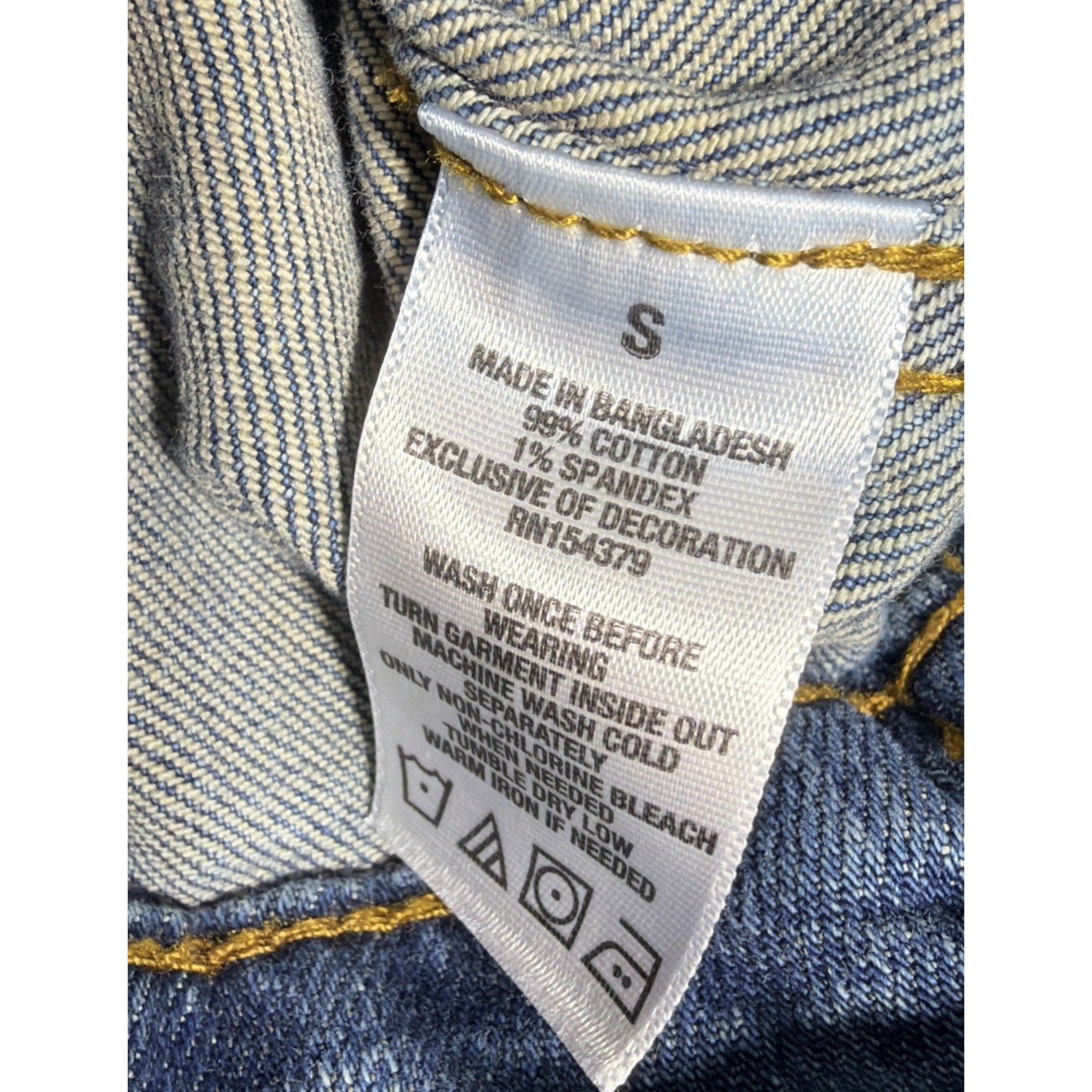 Aeropostale Denim Oversized Trucker Jacket Womens Small Blue Cotton