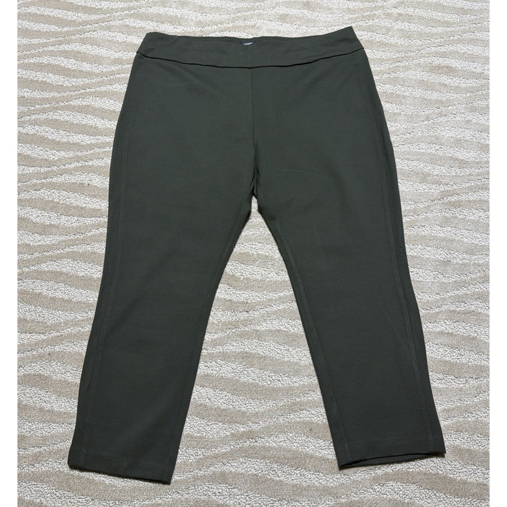 Express Women's Ponte Pant Plus Size XXL Green High Rise NWT