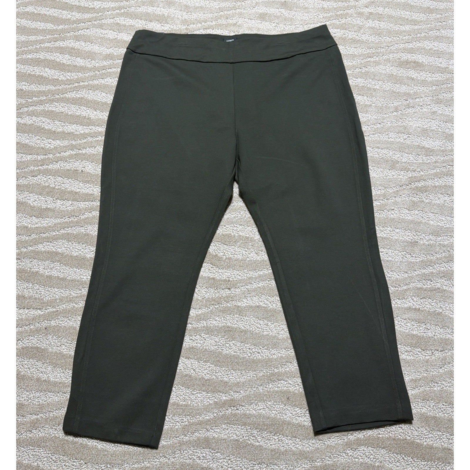 Express Women's Ponte Pant Plus Size XXL Green High Rise NWT
