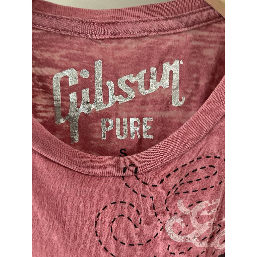 Gibson Guitar Pink T-Shirt Junior Size Small NWOT