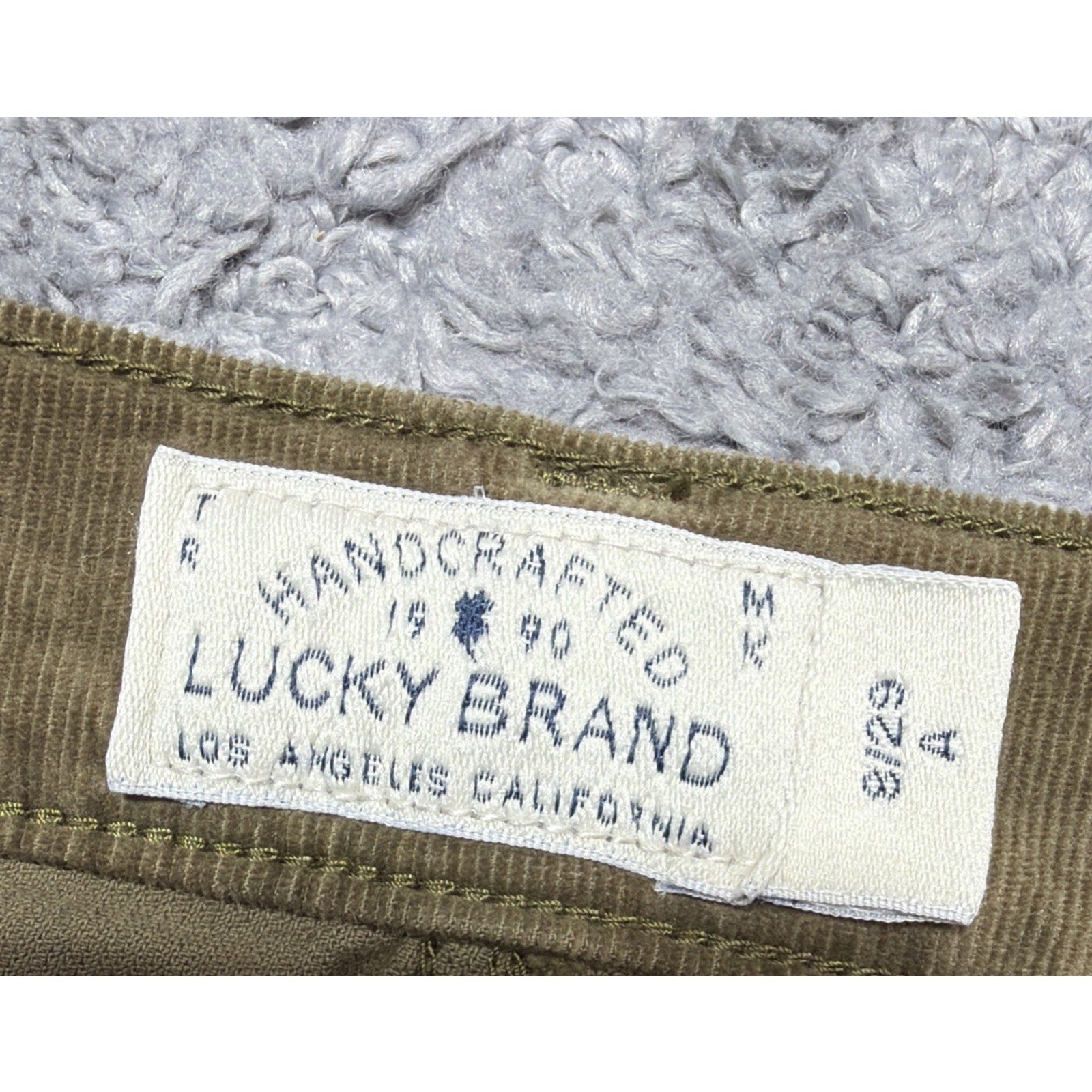 New Lucky Brand Pants Womens 8/29 Green Khaki Sofia Skinny Corduroy Work Casual