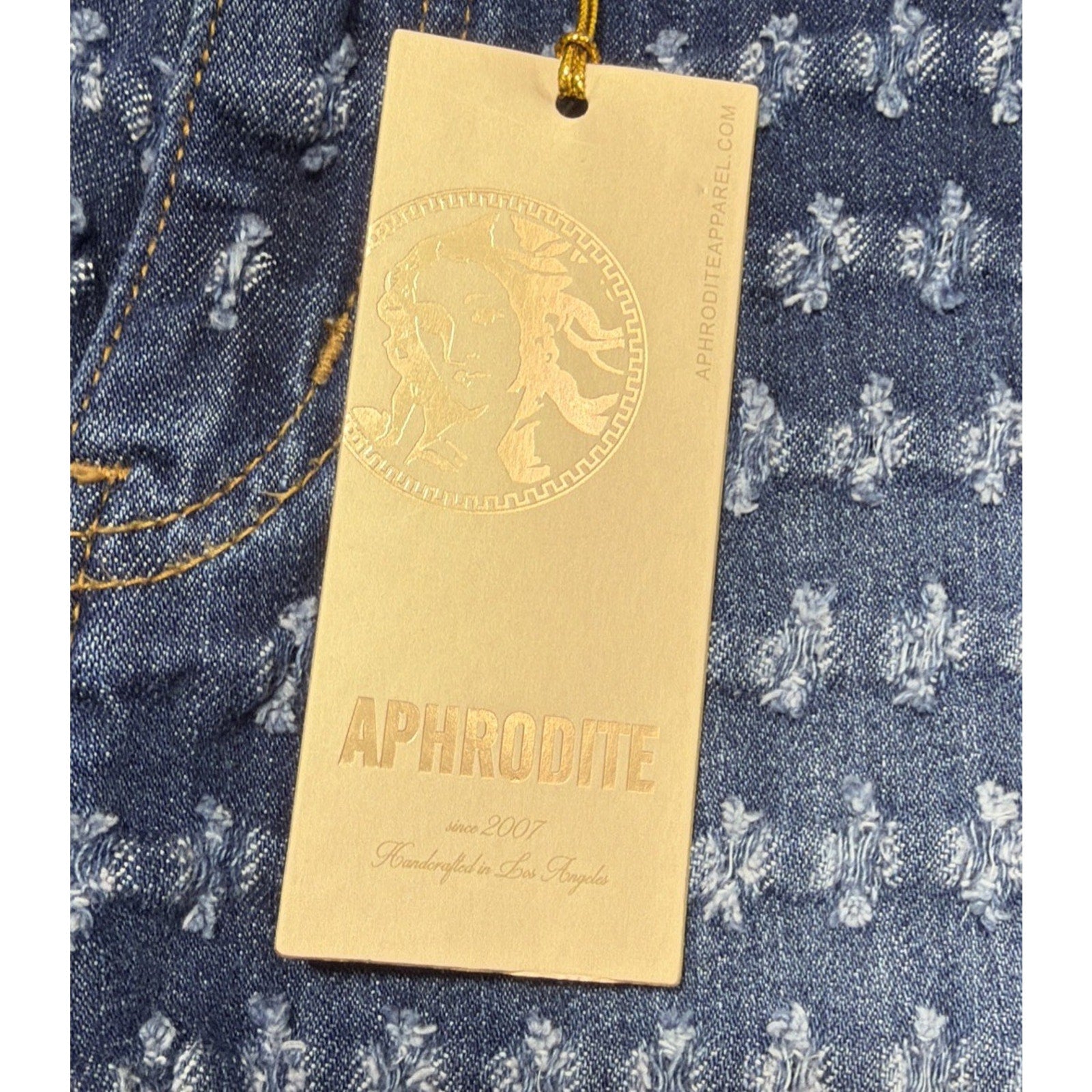 Aphrodite Women’s High Rise Skinny Jeans Shotgun Punctured Denim 13/31 NWT