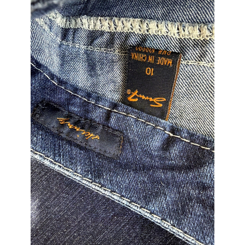 Seven 7 Skinny Jeans Womens Blue Denim Embellished Pocket Size 10 33x29
