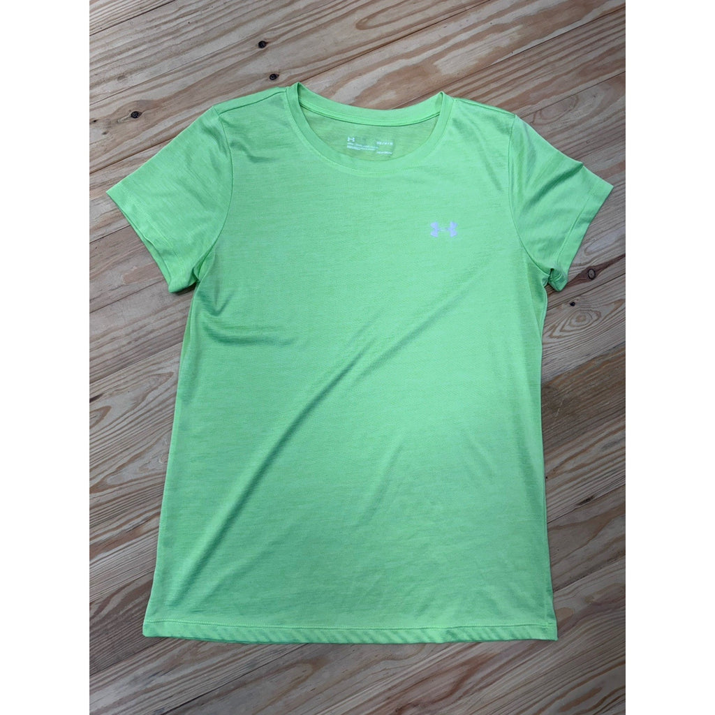 Under armour T Shirt Men Medium Green Heatgear Vent Loose Fit Crew Neck Pullover