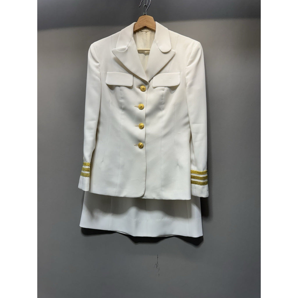 Vintage US Navy USN Women Uniform Jacket Skirt Set Star Emblem Excellent Shape