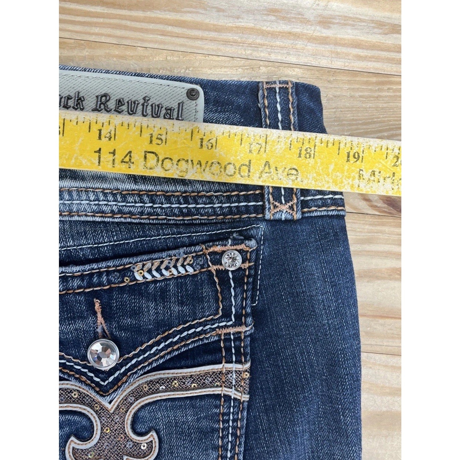 Rock Revival Ligeia Easy Crop Denim Jeans Size 32