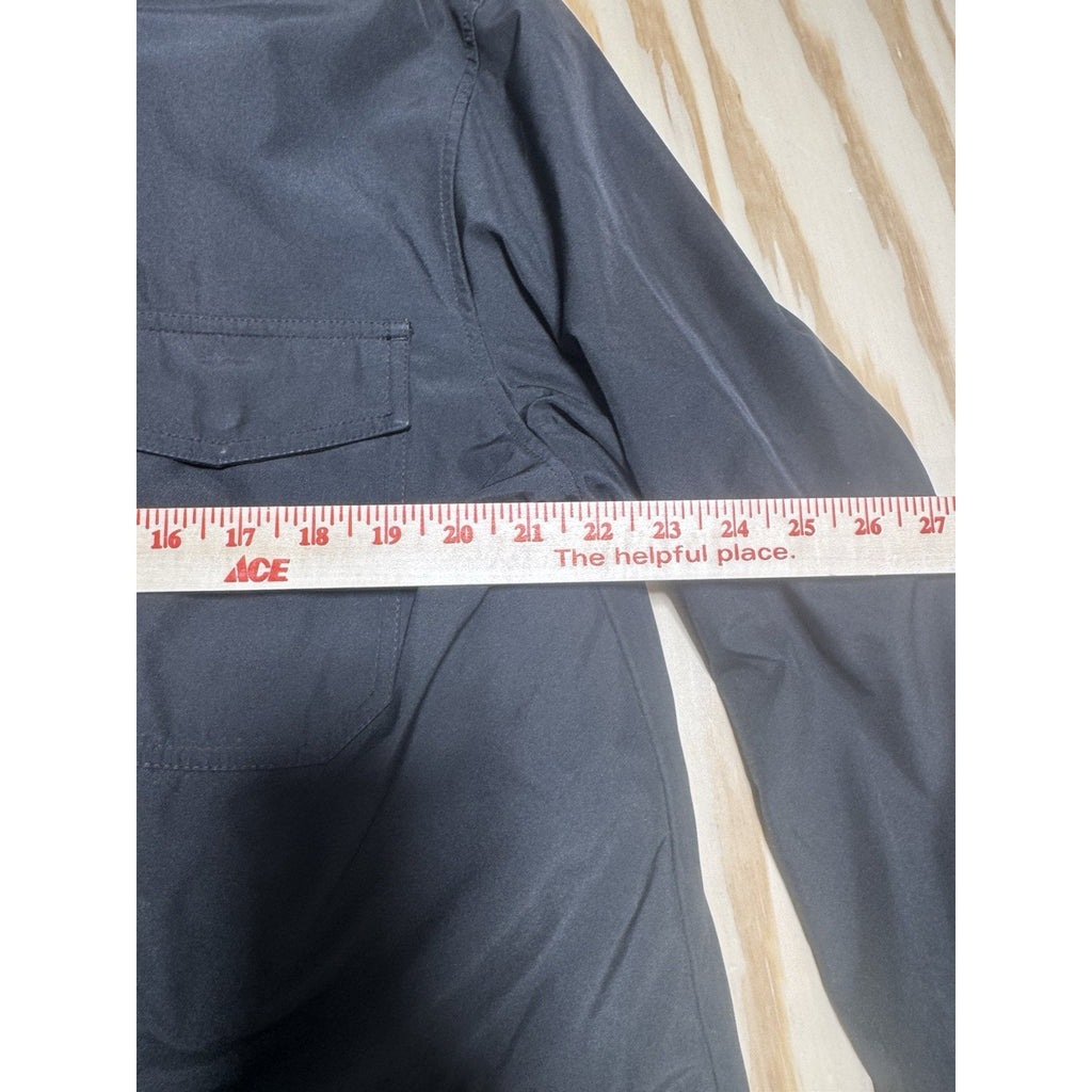 Structure Mens L Black Utility Field Jacket Full Zip Snap Pockets Insulated Coat