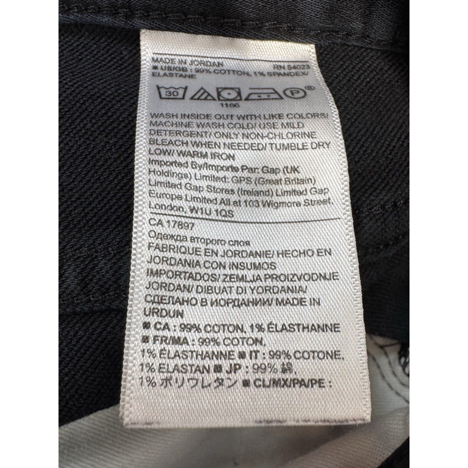 Banana Republic Black Denim Traveler Athletic Slim Fit Stretch Men’s Size 33X32