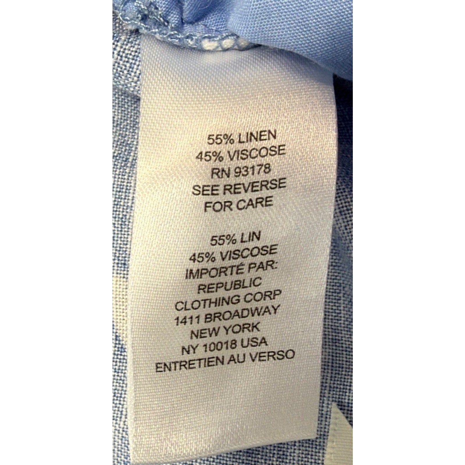 Workshop Republic Linen Viscose Blend Shorts Blue Hi Wide Elastic Band Waist NWT