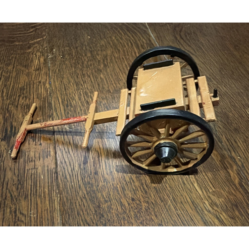Miniature Artillery Limber Ammunition Wagon Metal Cannon Accessory Tan Black