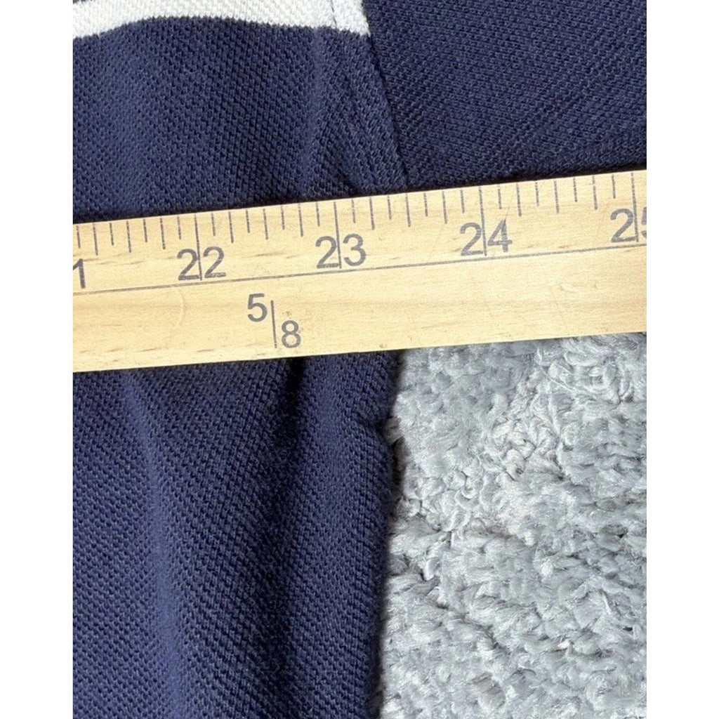 Mens Tommy Hilfiger Blue Short Sleeve Shirt Size XXL V Neck Vinatge Year 2000