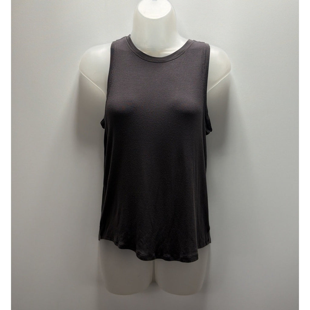 Athleta Tank Top Womens XS Gray Ribbed Soft Sleeveless Active Athletic